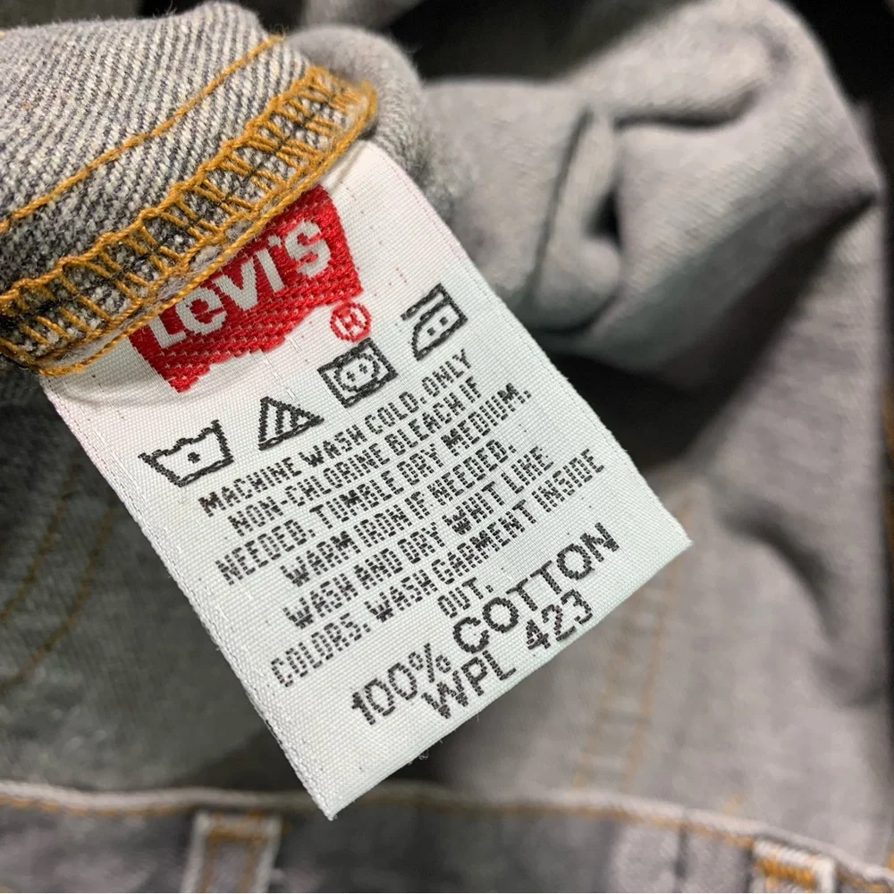 Levi’s 501 Vintage 80’s 90’s USA Made Light Black Jeans Mens Size 40 x 31 Loose - Picture 6 of 9